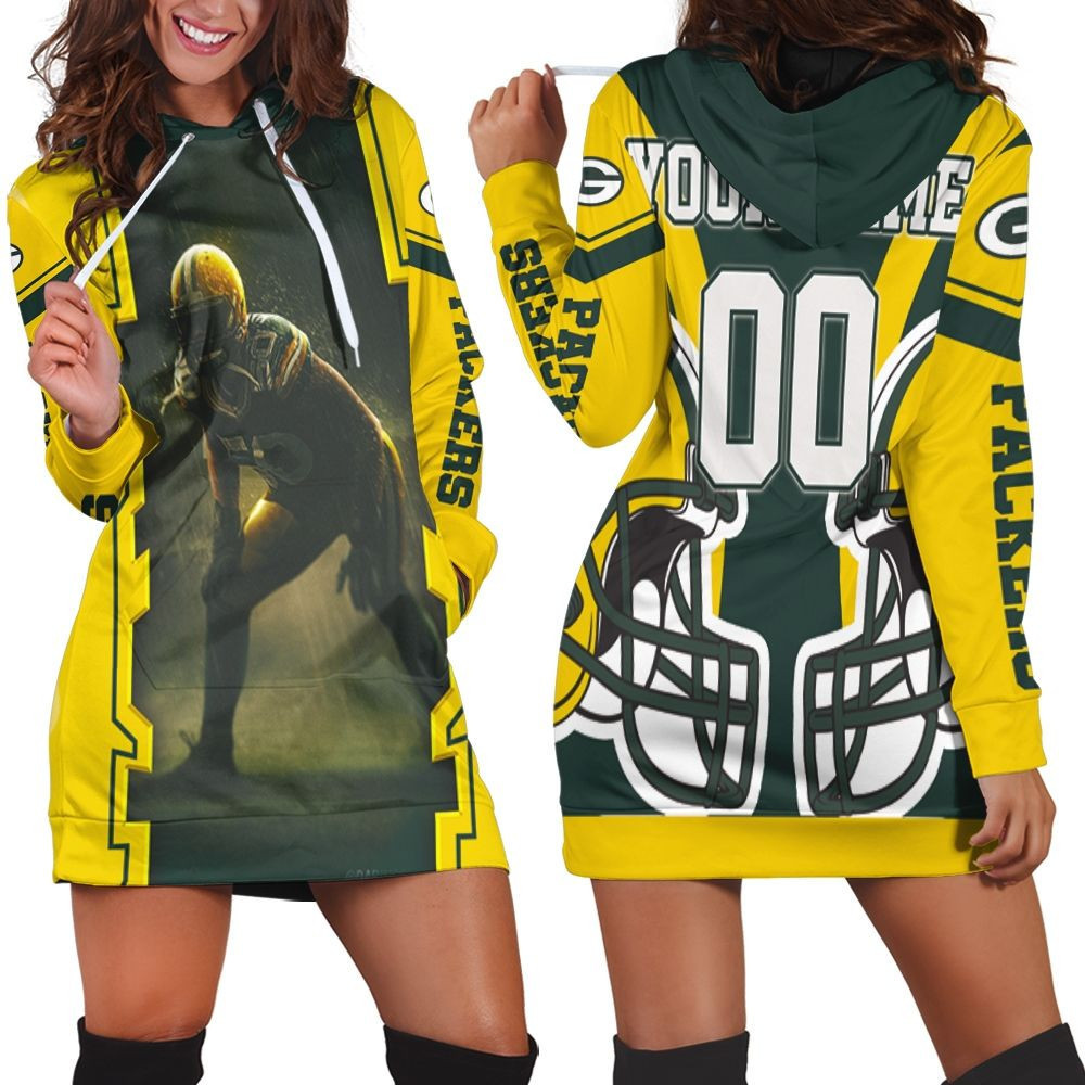 Green Bay Packers A J Hawk 50 For Fans Personalized Hoodie Dress Sweater Dress Sweatshirt Dress