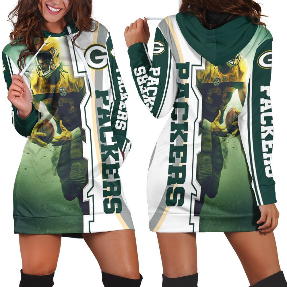 Green Bay Packers Davante Adams 17 For Fans Hoodie Dress Sweater Dress Sweatshirt Dress