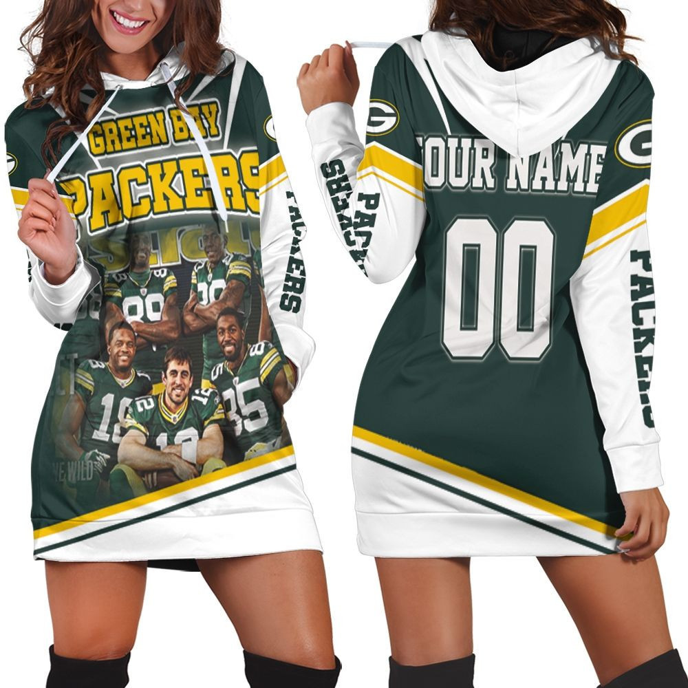 Green Bay Packers Great Players Nfl 2020 Season Champions Personalized Hoodie Dress Sweater Dress Sweatshirt Dress