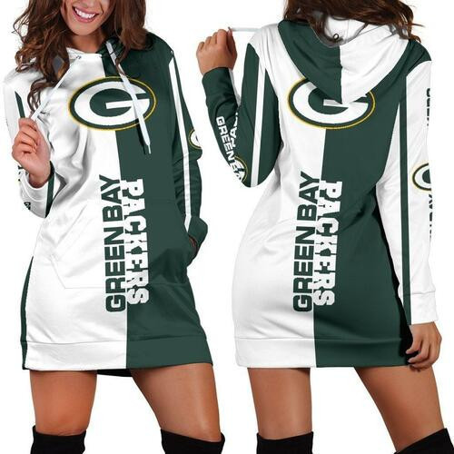 Green Bay Packers Hoodie Dress Sweater Dress Sweatshirt Dress 3d All Over Print For Women Hoodie