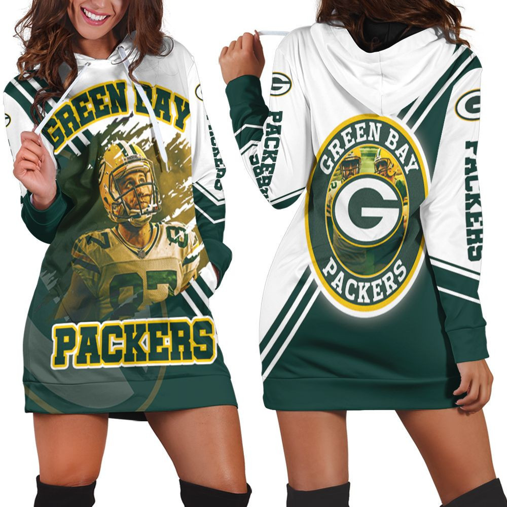 Green Bay Packers Jordy Nelson 87 For Fans Hoodie Dress Sweater Dress Sweatshirt Dress