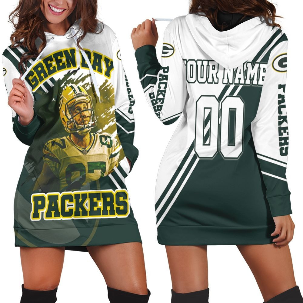 Green Bay Packers Jordy Nelson 87 For Fans Personalized Hoodie Dress Sweater Dress Sweatshirt Dress