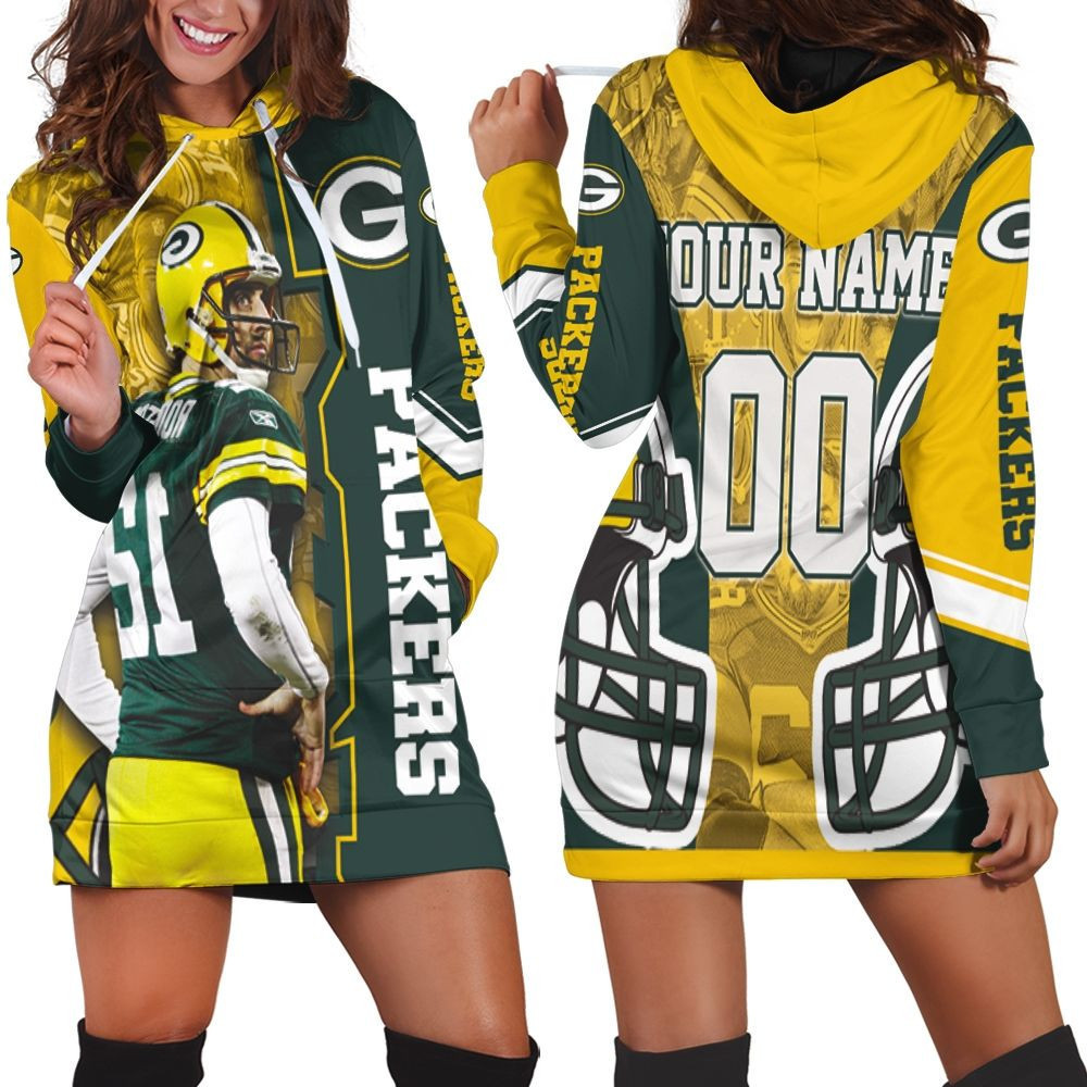 Green Bay Packers Kyler Fackrell Great Player Nfl 2020 Season Champion Personalized Hoodie Dress Sweater Dress Sweatshirt Dress