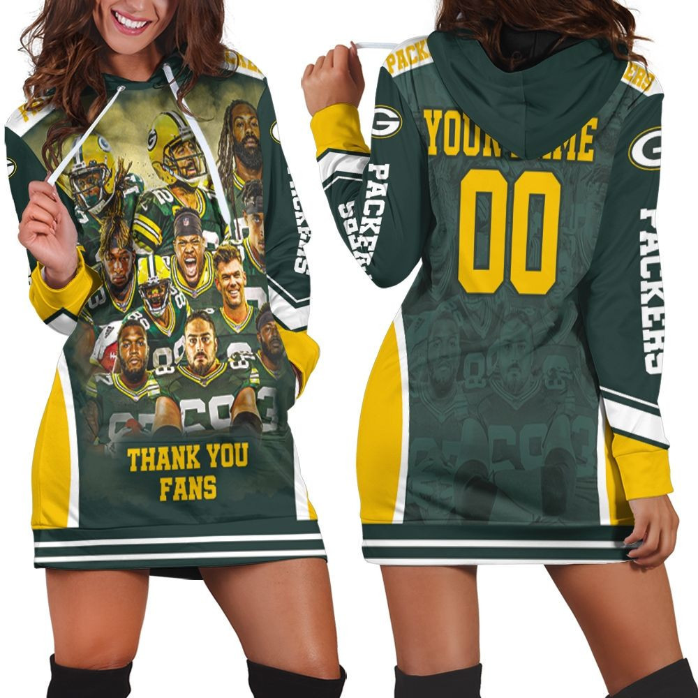 Green Bay Packers Nfc Noth Champions Thank You Fans All Player For Fan Personalized Hoodie Dress Sweater Dress Sweatshirt Dress