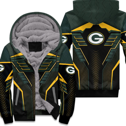 Green Bay Packers Nfl Bomber 3D Fleece Hoodie