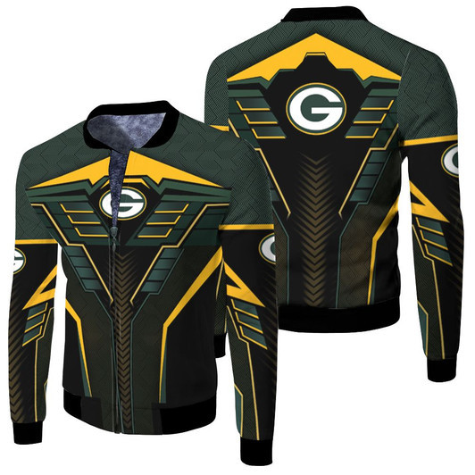 Green Bay Packers Nfl Bomber Fleece Bomber Jacket