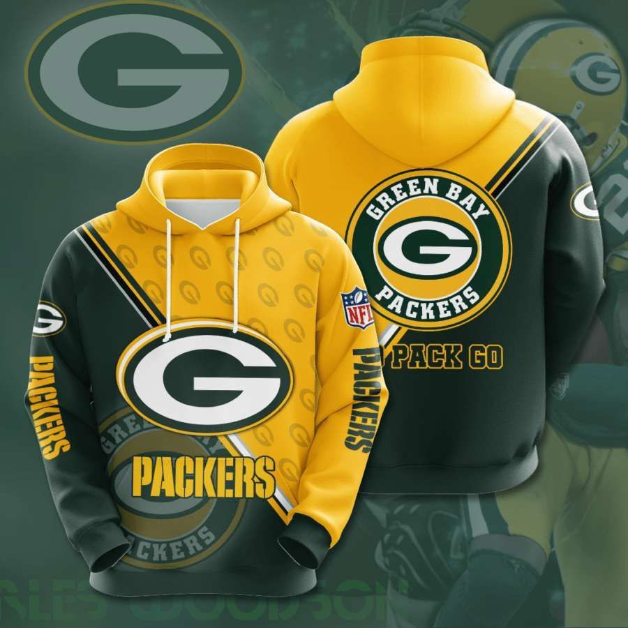 Green Bay Packers No725 Custom Hoodie 3D All Over Print