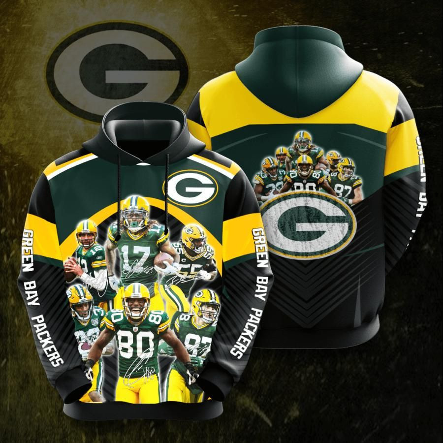 Green Bay Packers No726 Custom Hoodie 3D Size S to 5XL