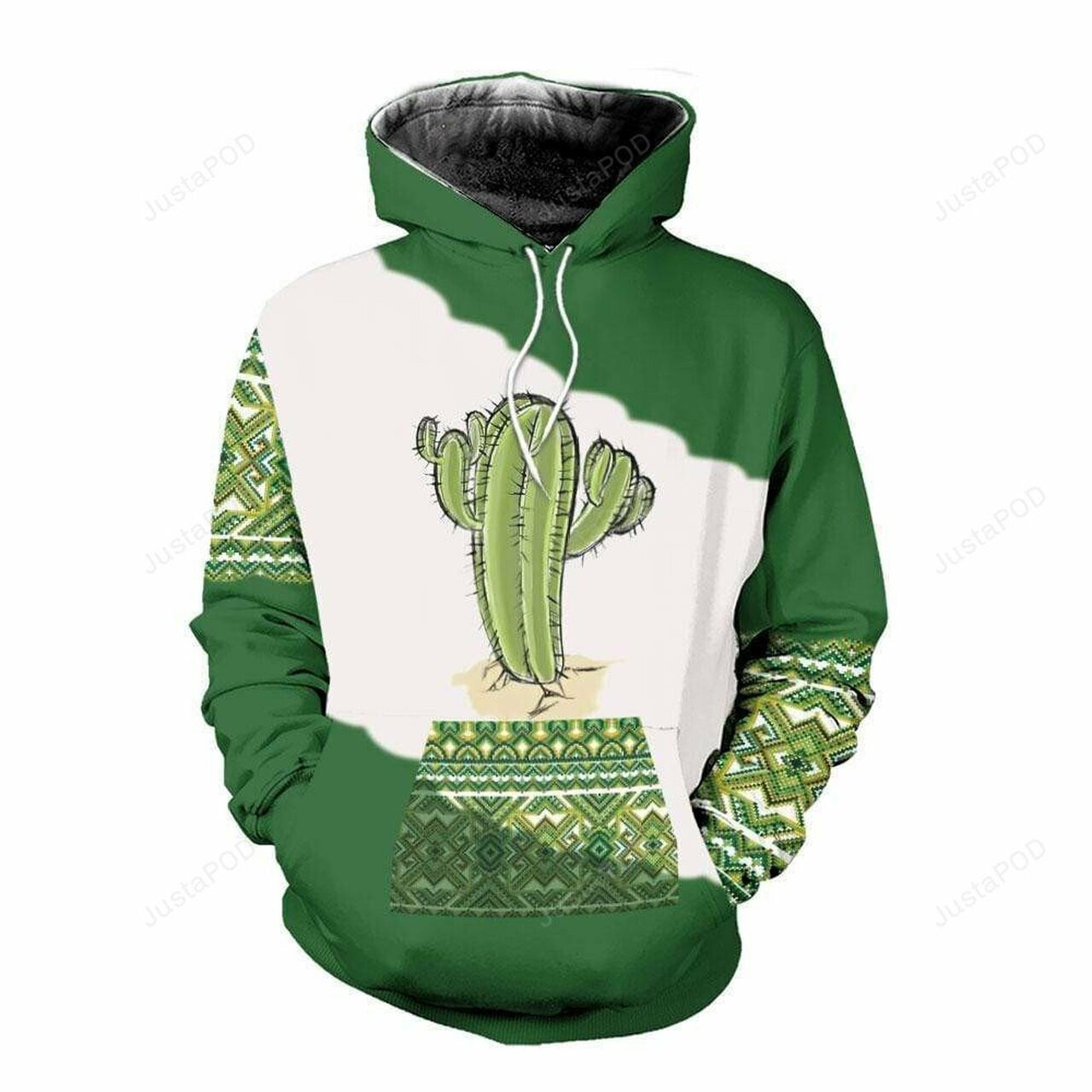 Green Cactus Not A Hugger Christmas 3d All Print Hoodie
