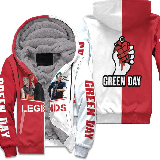 Green Day Legends Logo Band Signed 3D Fleece Hoodie