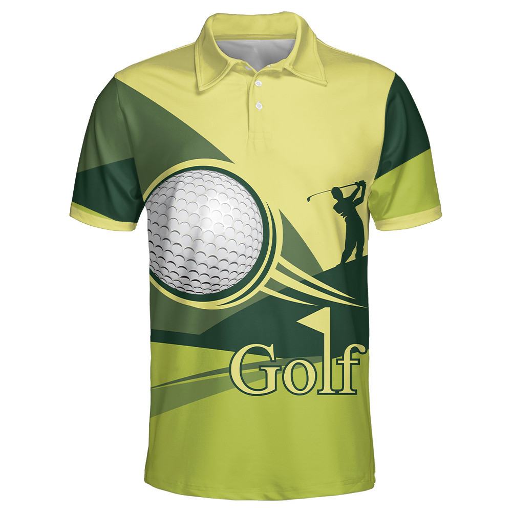 Green Love Golf Polo Shirt Bomber Shirt Golf Hoodie Shirt For Men