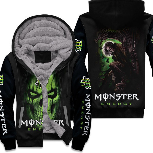 Green Skull Monster Energy Drink 3D T Shirt Hoodie Sweater Hoodie Jersey Fleece Hoodie