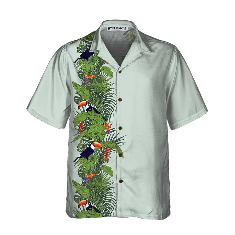 Green Toucan Paradise Hawaiian Shirt Tropical Toucan Shirt For Men  Women