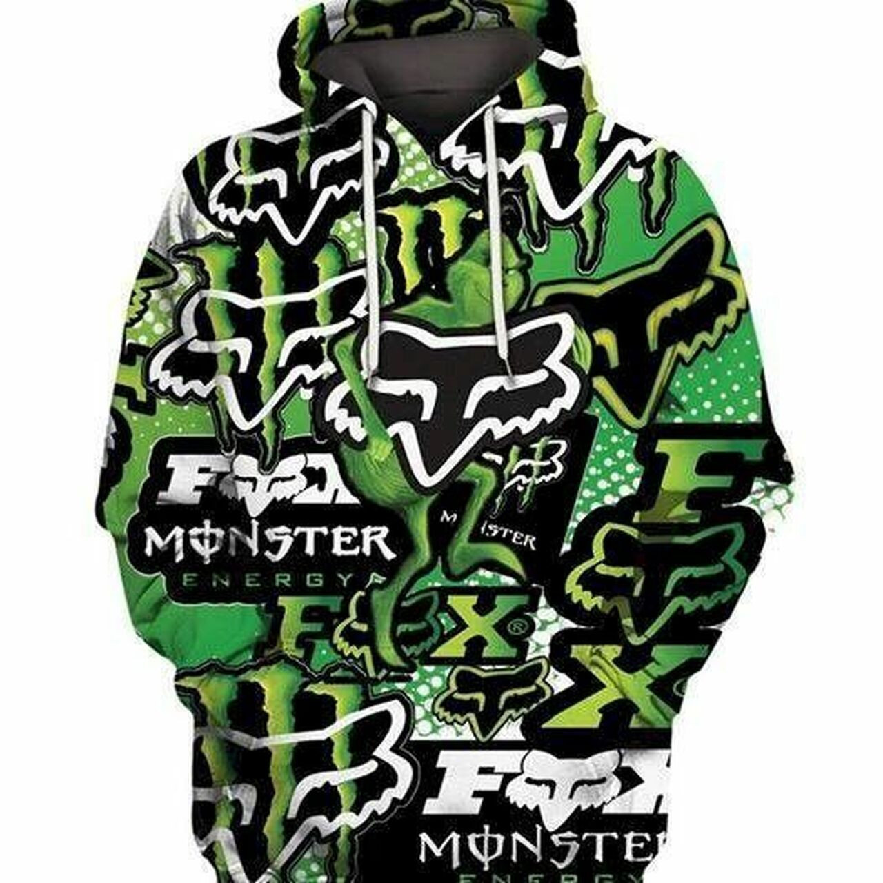 Grinch Fox Racing Monster Energy Pullover And Zippered Hoodies Custom 3d Fox Racing Graphic Printed