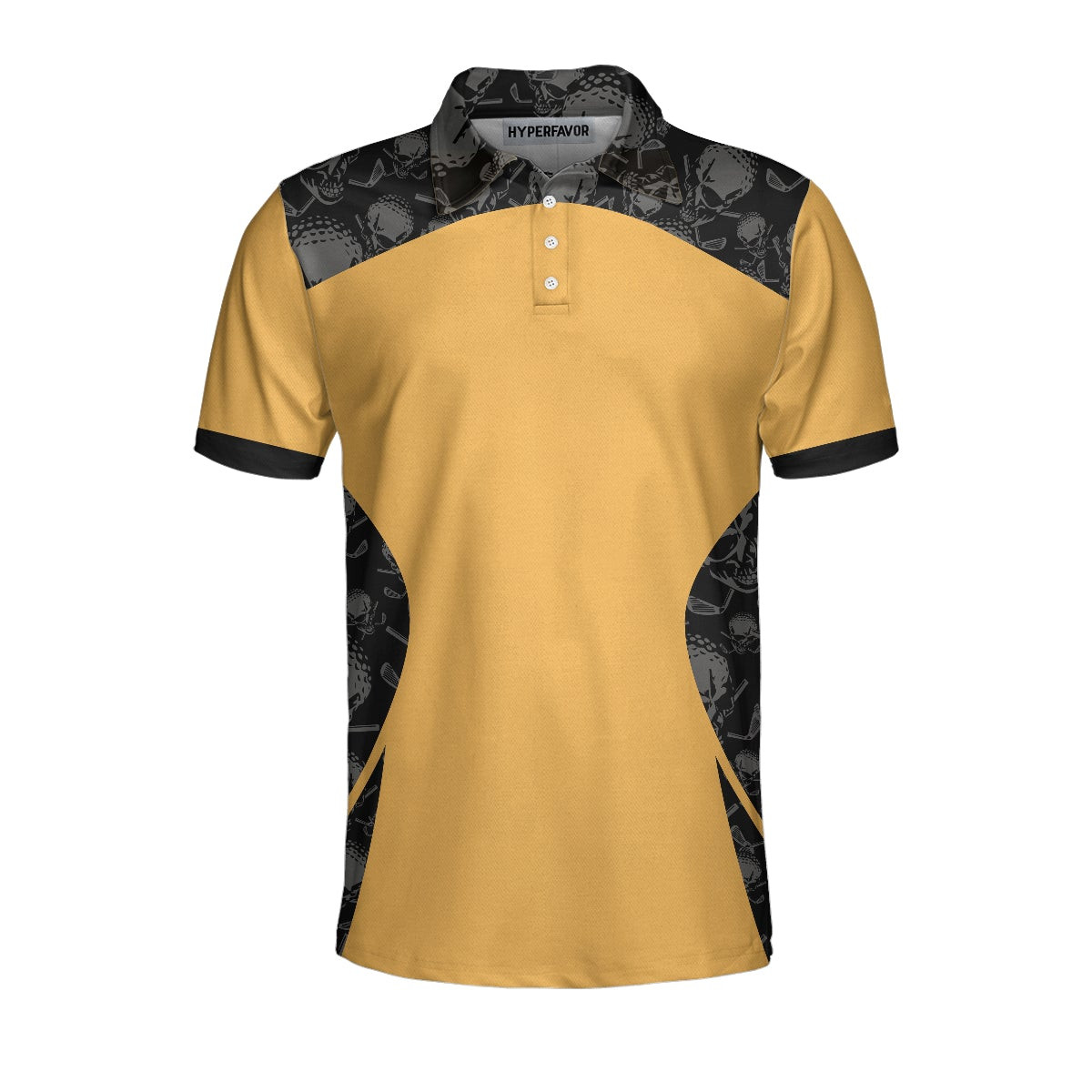 Grip It Rip It Sip It Golf Polo Shirt Skull Pattern Shirt For Halloween Scary Gift Idea For Golfers