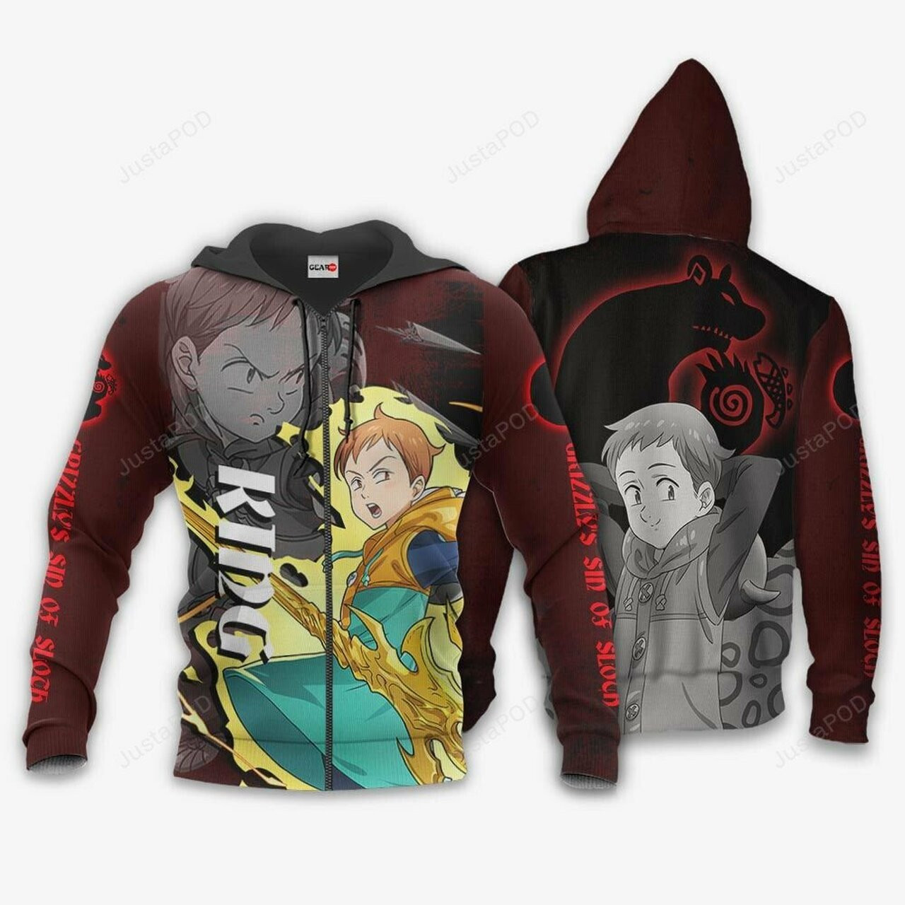 Grizzlys Sin Of Sloth King Seven Deadly Sins Anime 3d All Over Print Hoodie