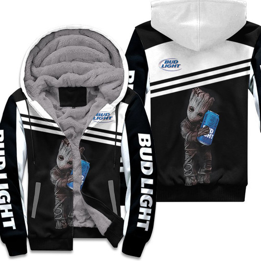 Groot Hug Bud Light Tin 3D Fleece Hoodie