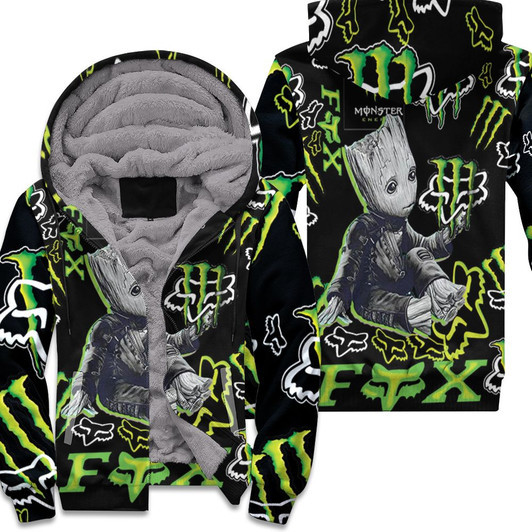 Groot Monster Energy 3D Full Fleece Hoodie