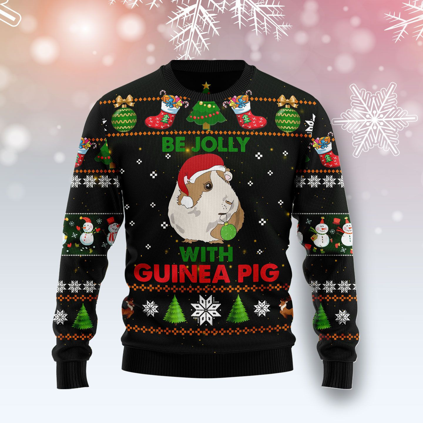 Guinea Pig Be Jolly Ugly Christmas Sweater Ugly Sweater For Men Women