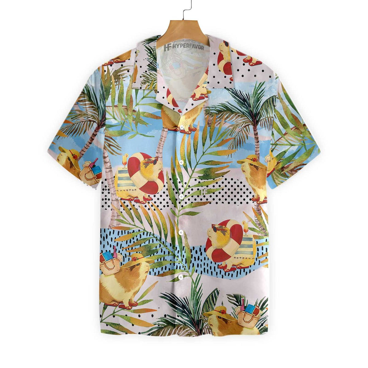 Guinea Pig On The Beach Hawaiian Shirt