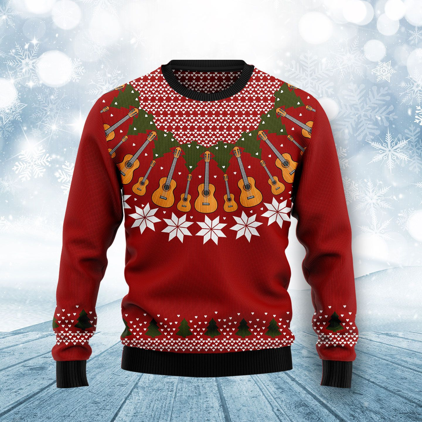 Guitar Lover Ugly Christmas Sweater