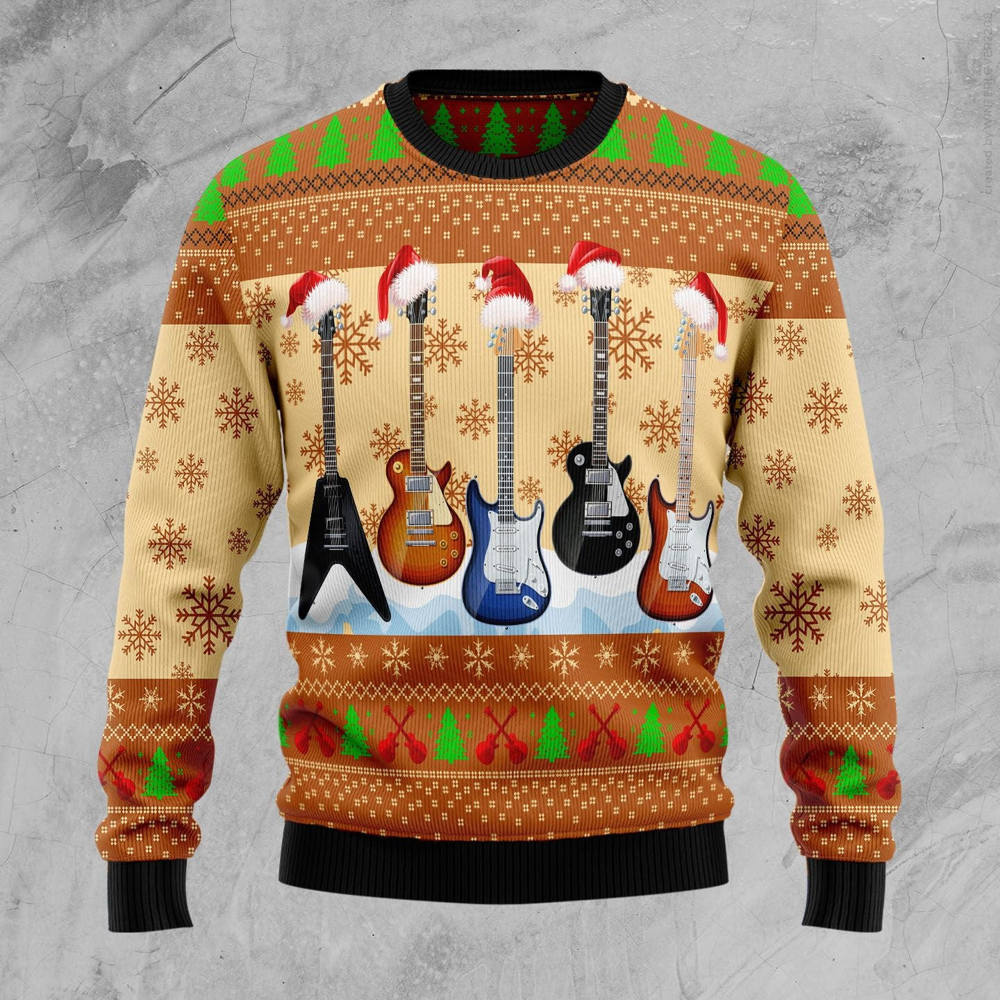Guitar Xmas Ugly Christmas Sweater, Ugly Sweater For Men Women, Holiday Sweater