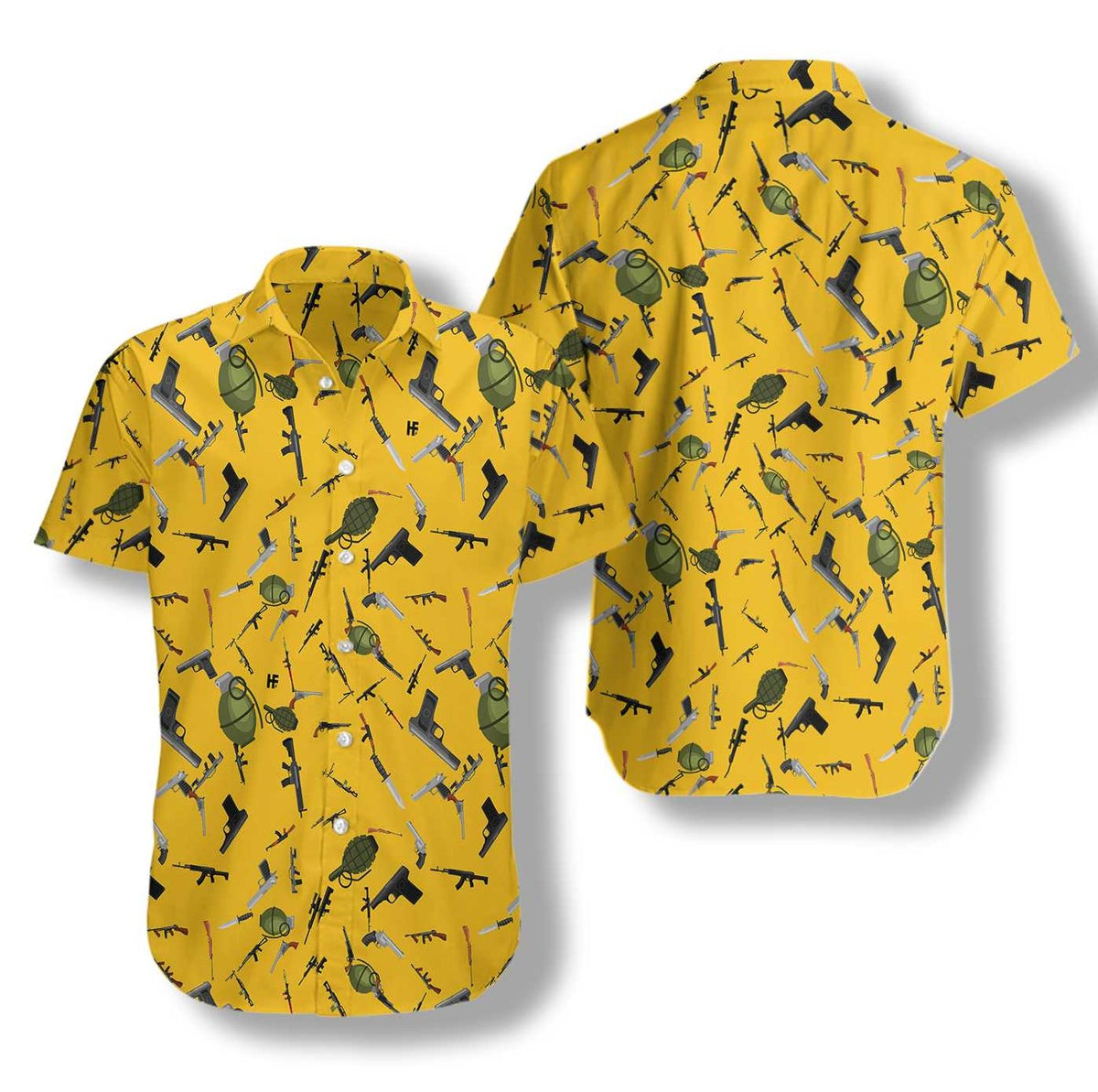 Gun Military Gear Hawaiian Shirt