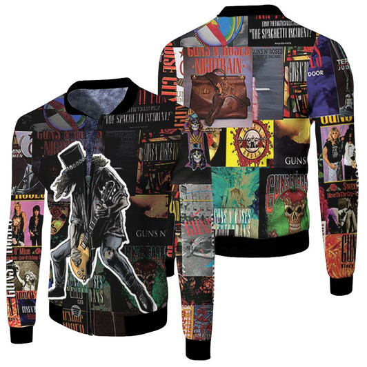 Gun N Roses Rock Band Guitarist Slash Fleece Bomber Jacket