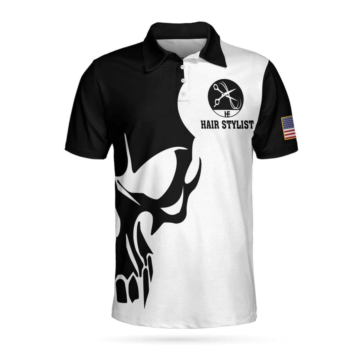 Hair Stylist Proud Skull Polo Shirt If You Think You Can Do My Job Skull Polo Shirt Hair Stylist Shirt For Men