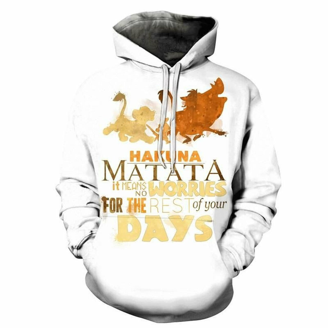 Hakuna Matata No Worries 3d All Over Print Hoodie