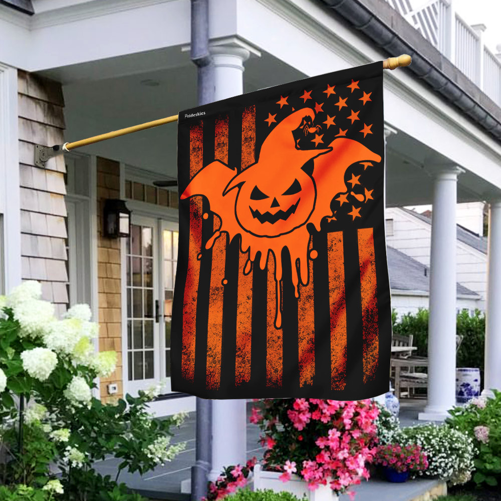 Halloween American US Flag Halloween Outdoor Decor Fall Yard House Decoration