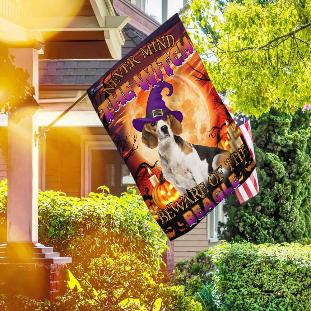 Halloween Beware Of The Beagle Flag Halloween Outdoor Decor Fall Yard House Decoration