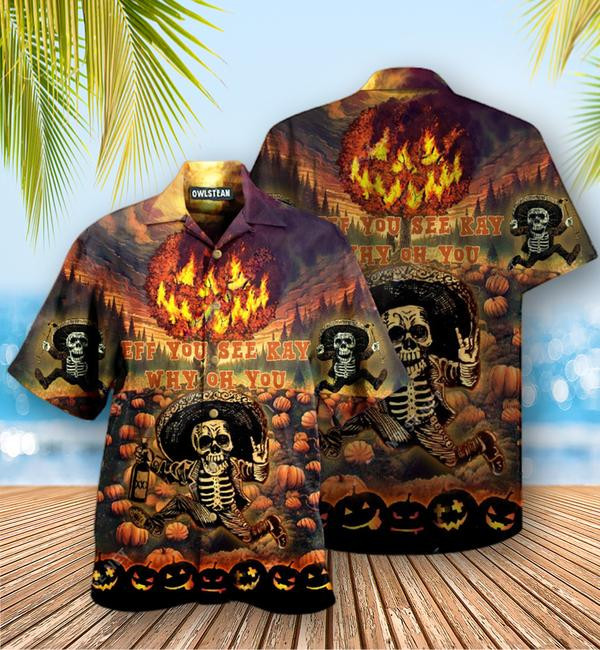 Halloween Eff You See Kay Why Oh You Edition - Hawaiian Shirt - Hawaiian Shirt For Men