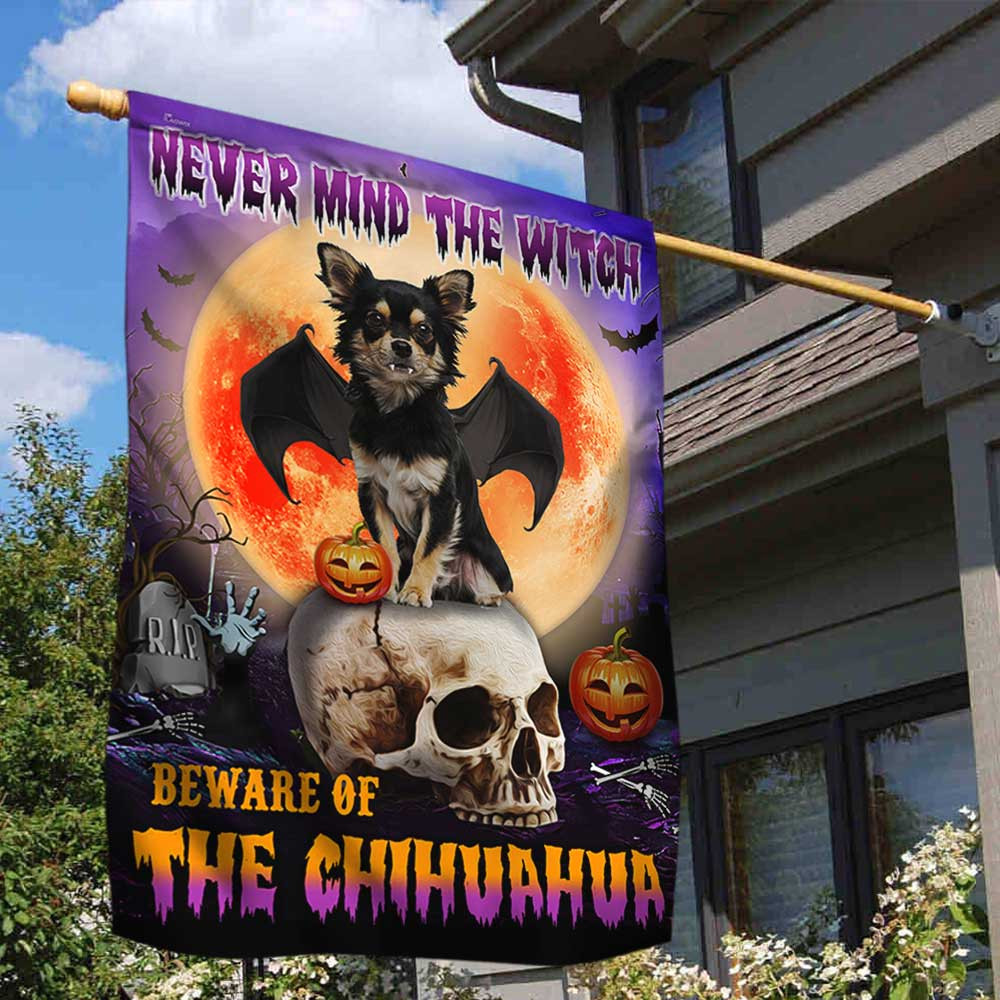 Halloween Flag Beware Of The Chihuahua Halloween Outdoor Decor Fall Yard House Decoration