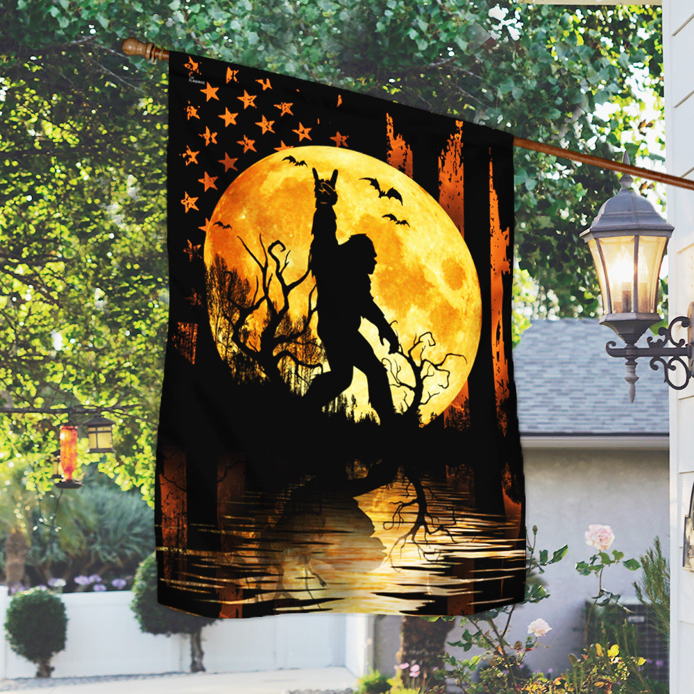 Halloween Flag Bigfoot Halloween Outdoor Decor Fall Yard House Decoration