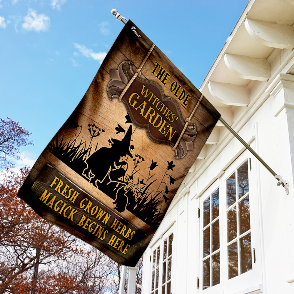 Halloween Flag The Olde Witches Garden Flag Halloween Decor