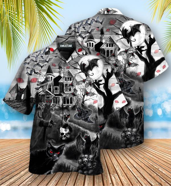 Halloween Flying Cats Edition - Hawaiian Shirt - Hawaiian Shirt For Men