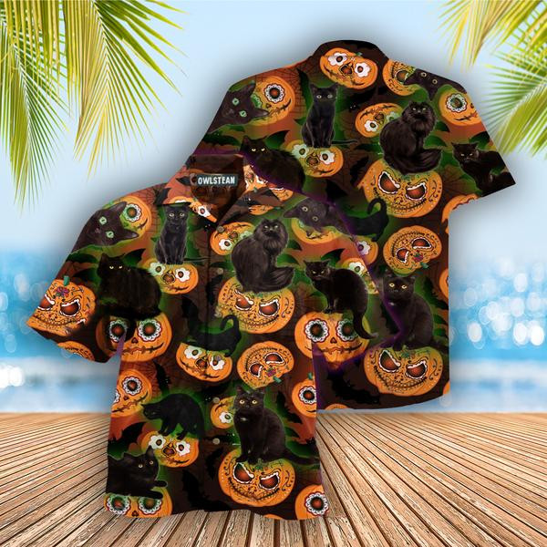 Halloween Is Better With A Cat Edition - Hawaiian Shirt - Hawaiian Shirt For Men, Hawaiian Shirt For Women, Aloha Shirt