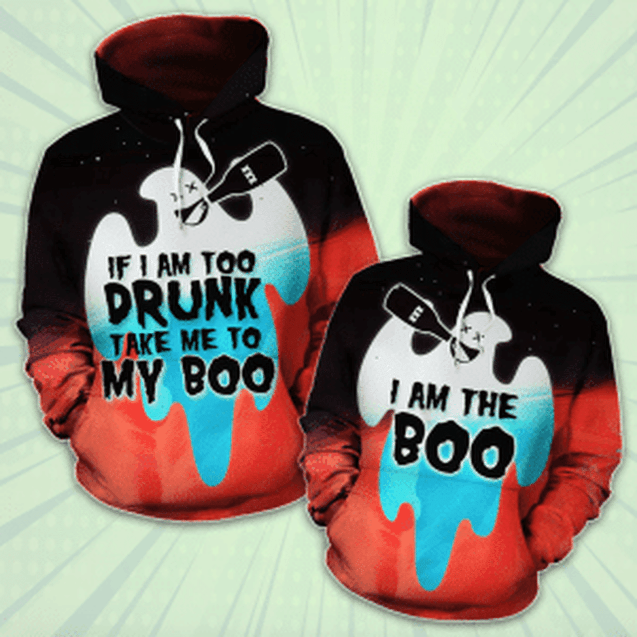 Halloween My Boo Hoodie For Couple 3d All Over Print Hoodie