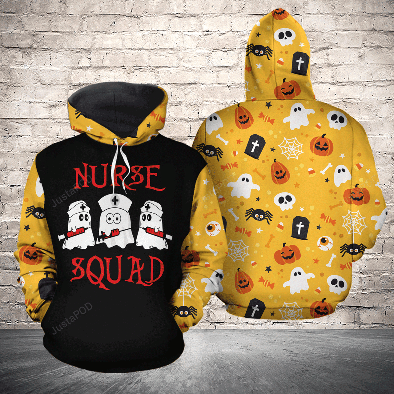 Halloween Nurse Squad Ghost 3d All Print Hoodie