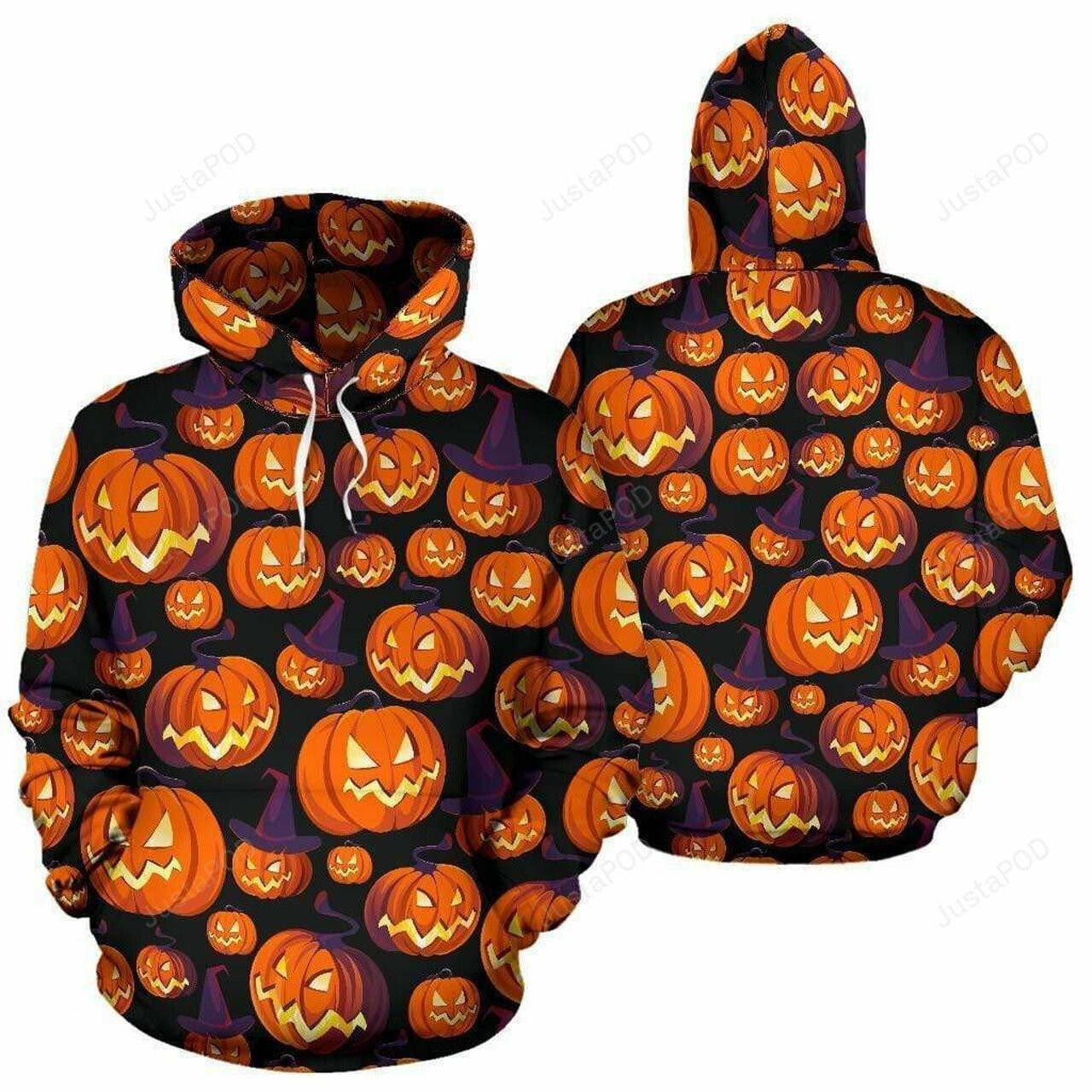 Halloween Scary Witch Evil Pumkin 3d All Print Hoodie