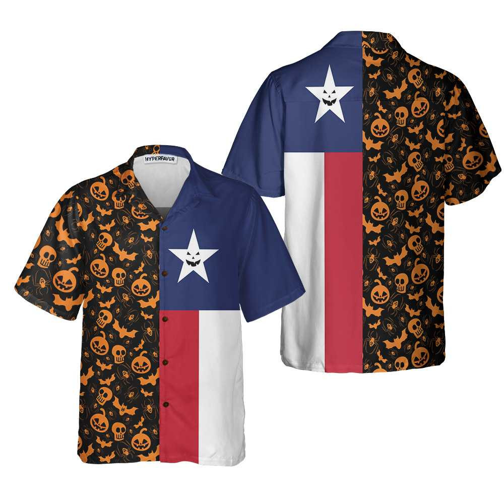 Halloween Texas Flag Hawaiian Shirt Funny Texas Shirt For Halloween Best Gift For Texans