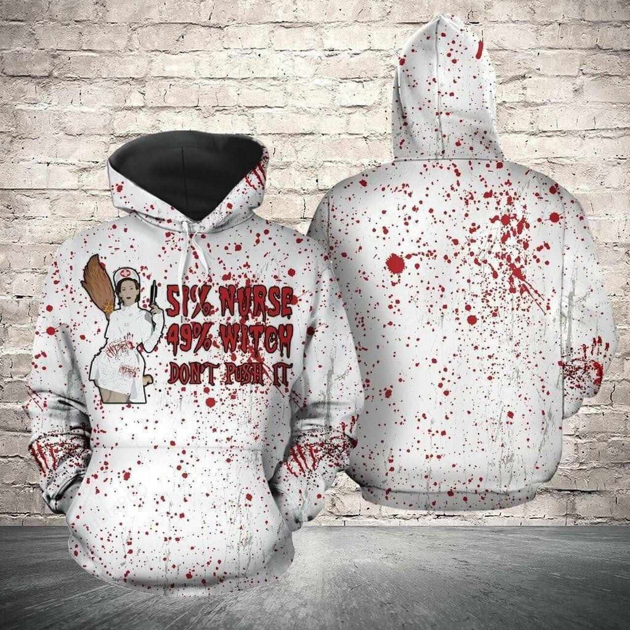 Halloween Witch Nurse 3d All Print Hoodie