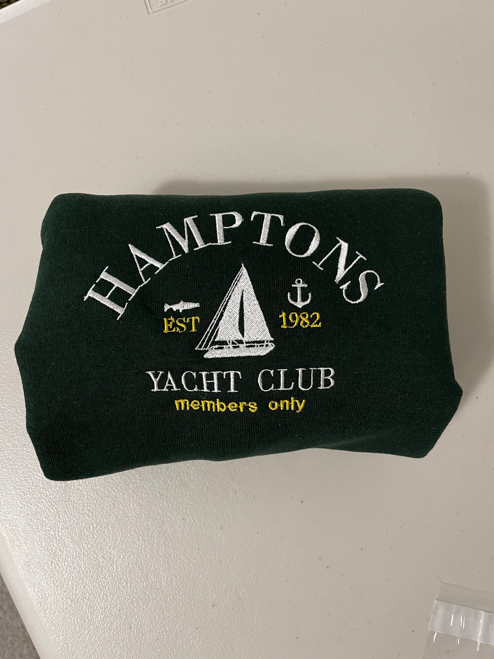 Hamptons Yacht Club Embroidered Sweatshirt