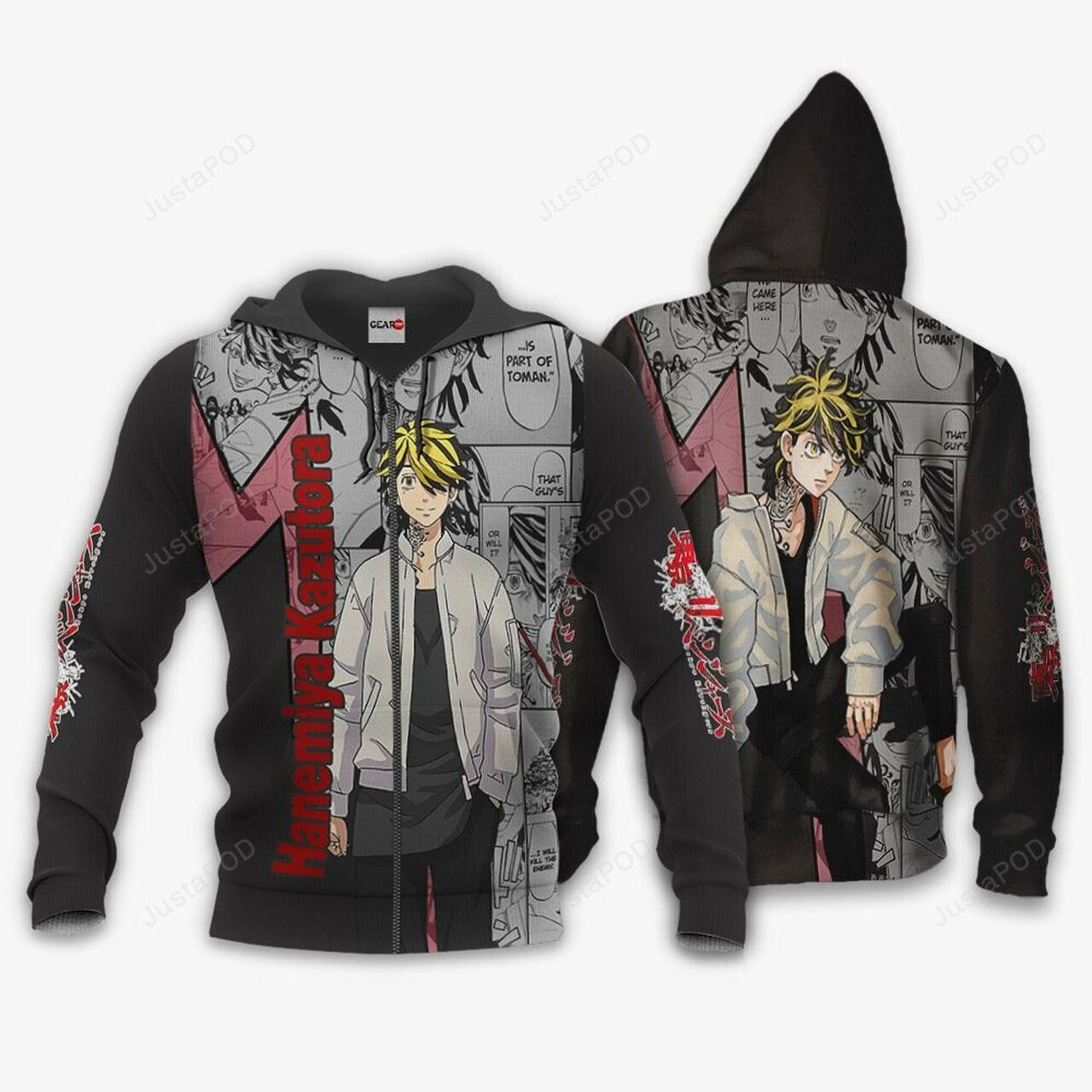 Hanemiya Kazutora Anime Tokyo Revengers 3d All Over Print Hoodie