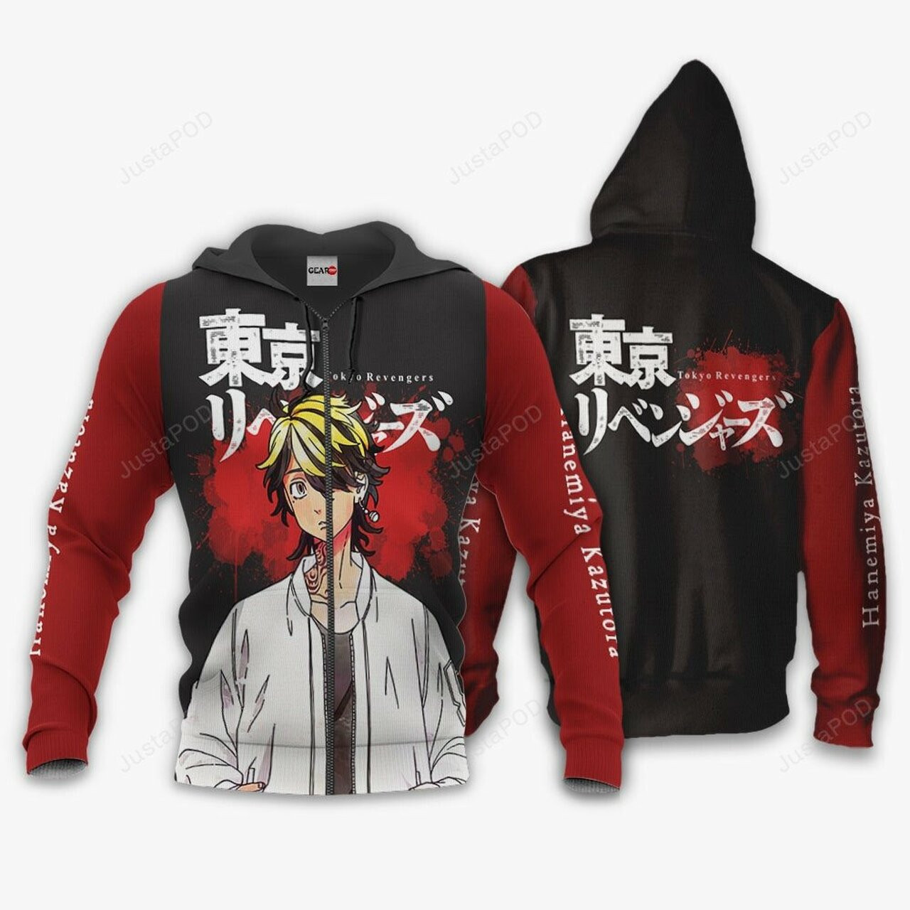 Hanemiya Kazutora Anime Tokyo Revengers 3d All Over Print Hoodie