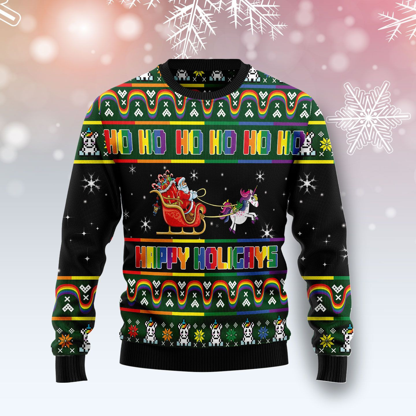 Happy Holigays Ugly Christmas Sweater Ugly Sweater For Men Women