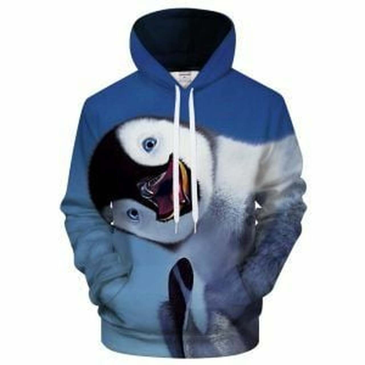 Happy Penguin 3d All Over Print Hoodie