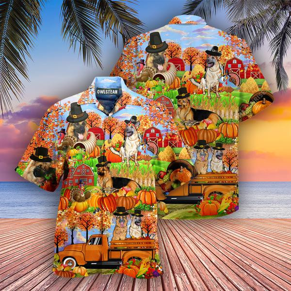 Happy Thanksgiving German Shepherd Edition - Hawaiian Shirt - Hawaiian Shirt For Men