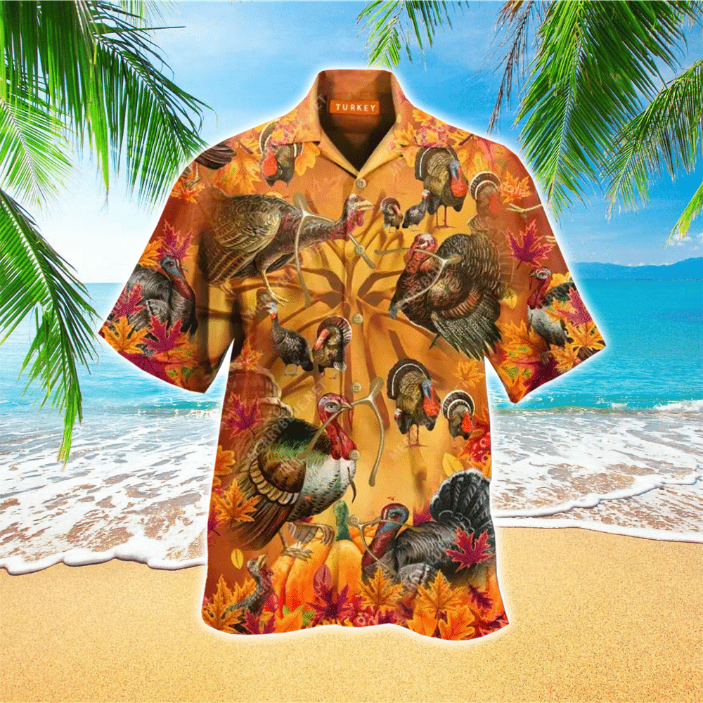 Happy Wishbone Thanksgiving Colorful Best Hawaiian Shirt for Men and Women